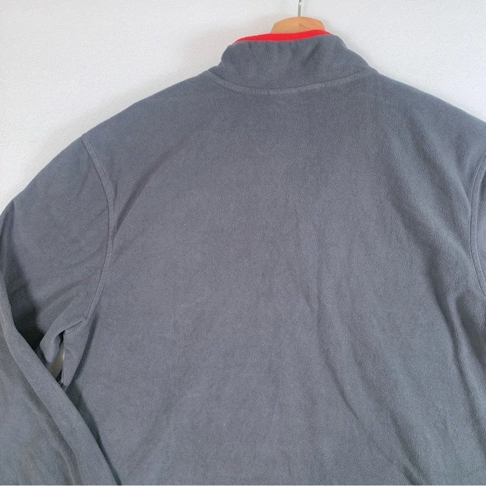 STARTER Men’s 1/4 Zip Grey Pullover Fleece Sweater Size Large 42-44